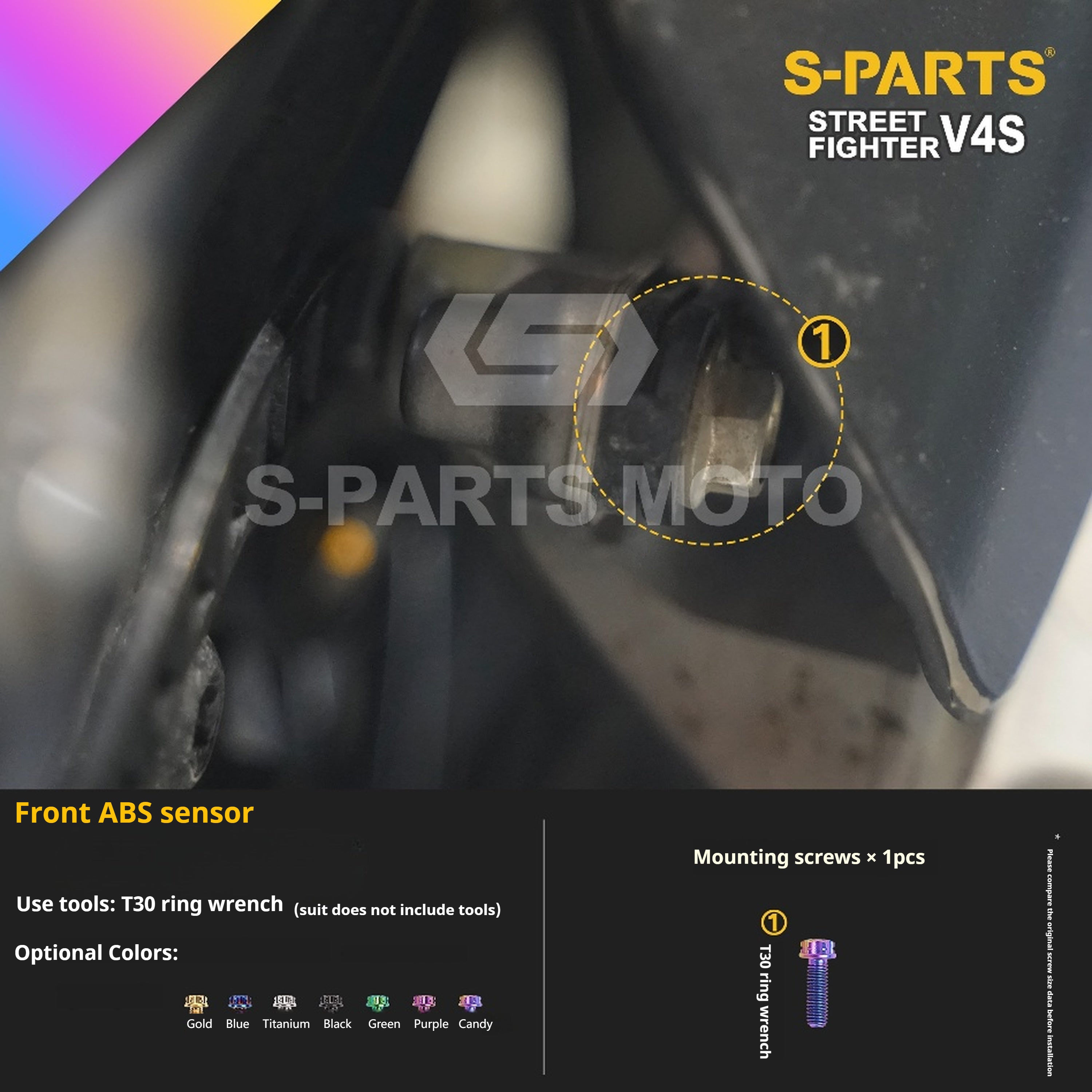 SPARTS Titanium Bolt Kit for Ducati Streetfighter V4S – Candy Color Upgrade
