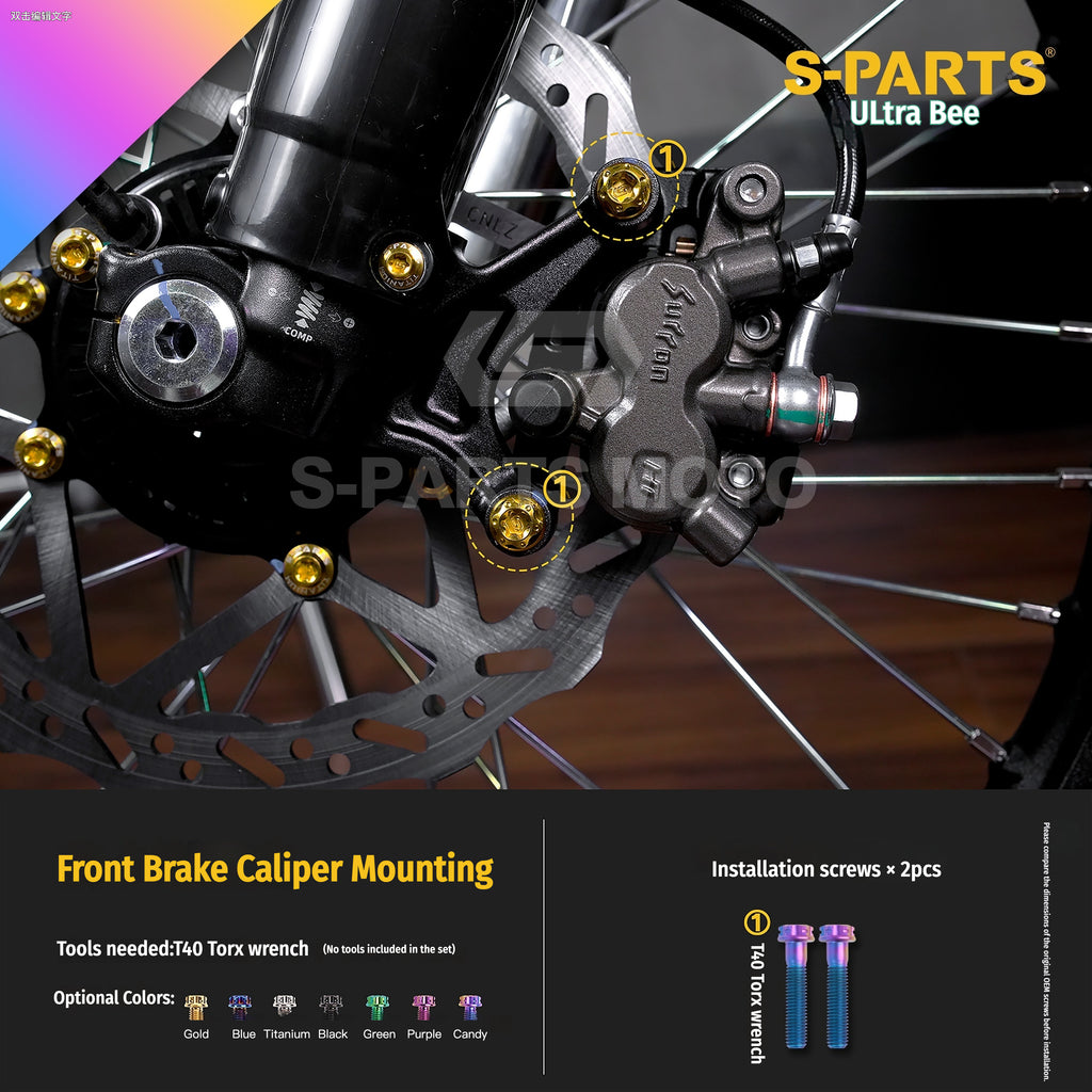 SPARTS Titanium Bolt Kit for Ultra Bee | Full Motorcycle Upgrade Set--candy