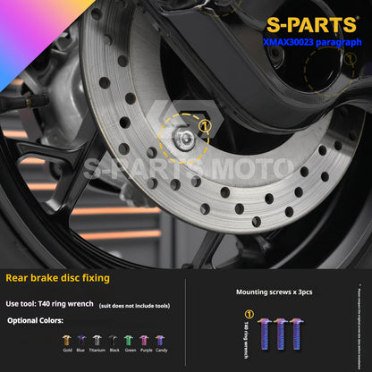 SPARTS Titanium Bolt Set for 2023 XMAX300 | Yamaha Motorcycle Titanium Bolt Upgrade