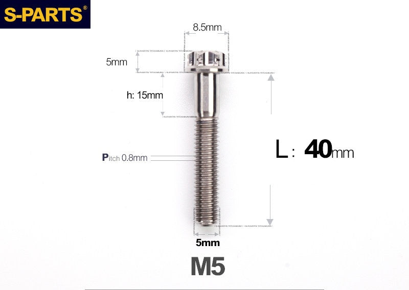 SPARTS M5 Titanium Bolt A3 Series – Motorcycle & E-Bike Upgrade Screws