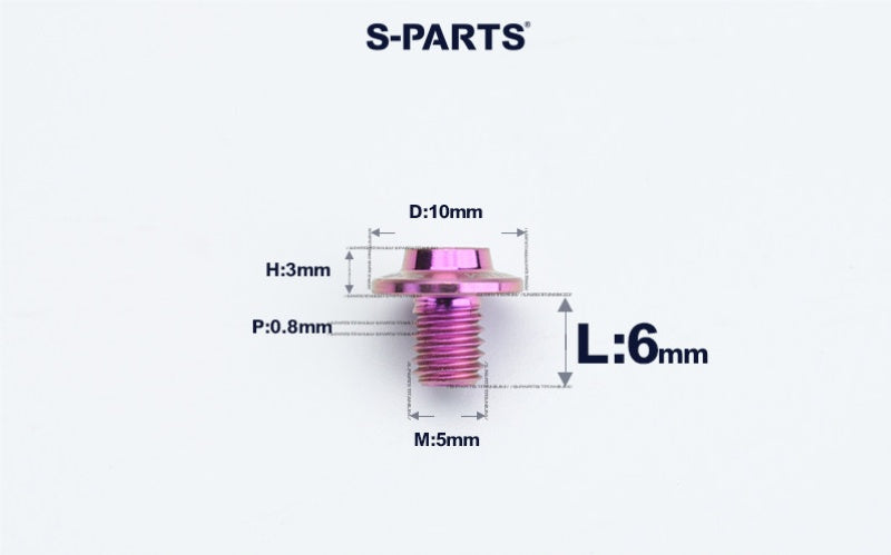 SPARTS A3 Countersunk Head M5 D10 Titanium Bolt TC4 Motorcycle & E-Bike Custom Fastener