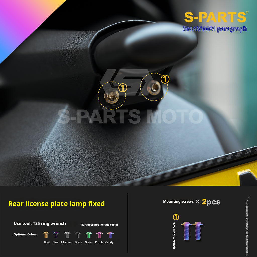 SPARTS Titanium Screw Set for Yamaha XMAX 300 2021 – Custom Candy Color & CNC Titanium Upgrade Kit