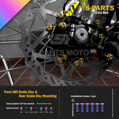 SPARTS Titanium Bolt Kit for Ultra Bee | Full Motorcycle Upgrade Set