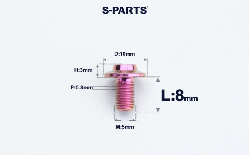 SPARTS A3 Countersunk Head M5 D10 Titanium Bolt TC4 Motorcycle & E-Bike Custom Fastener