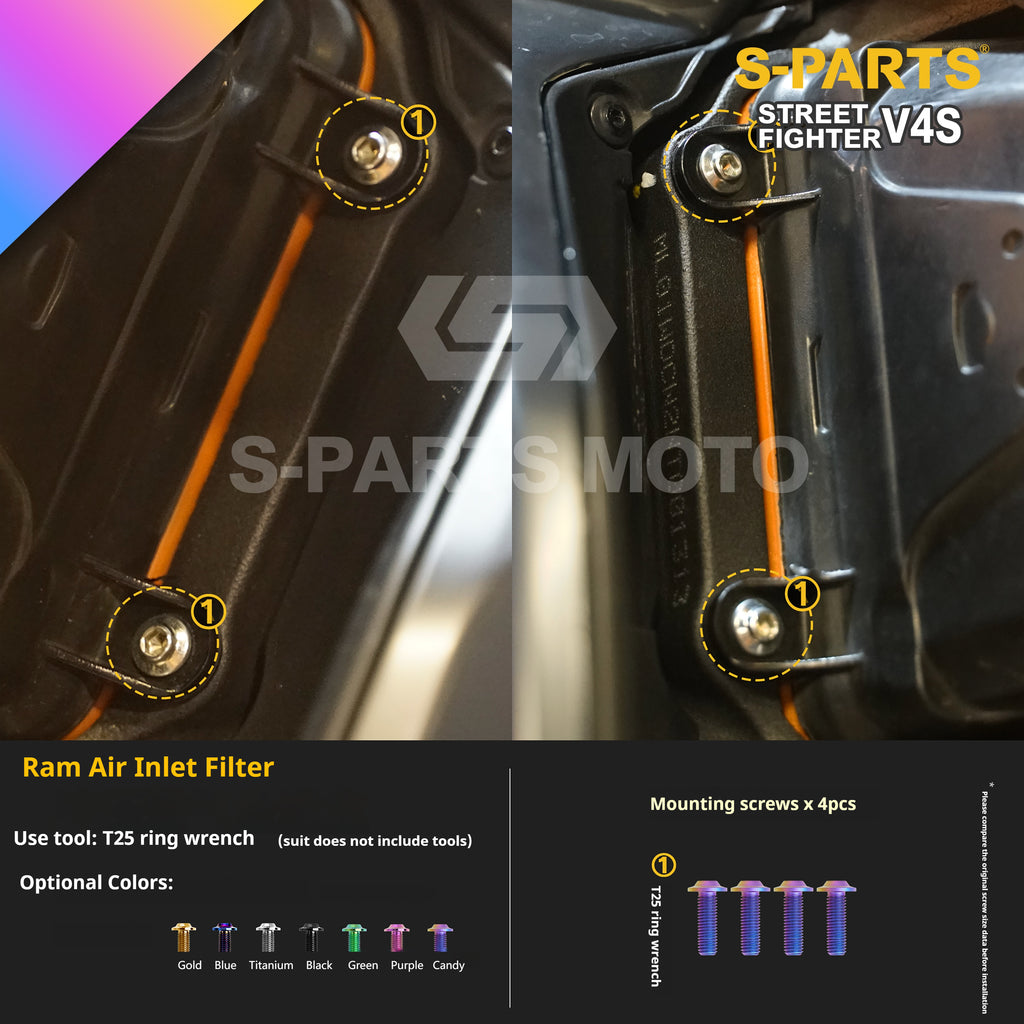 SPARTS Titanium Bolt Kit for Ducati Streetfighter V4S