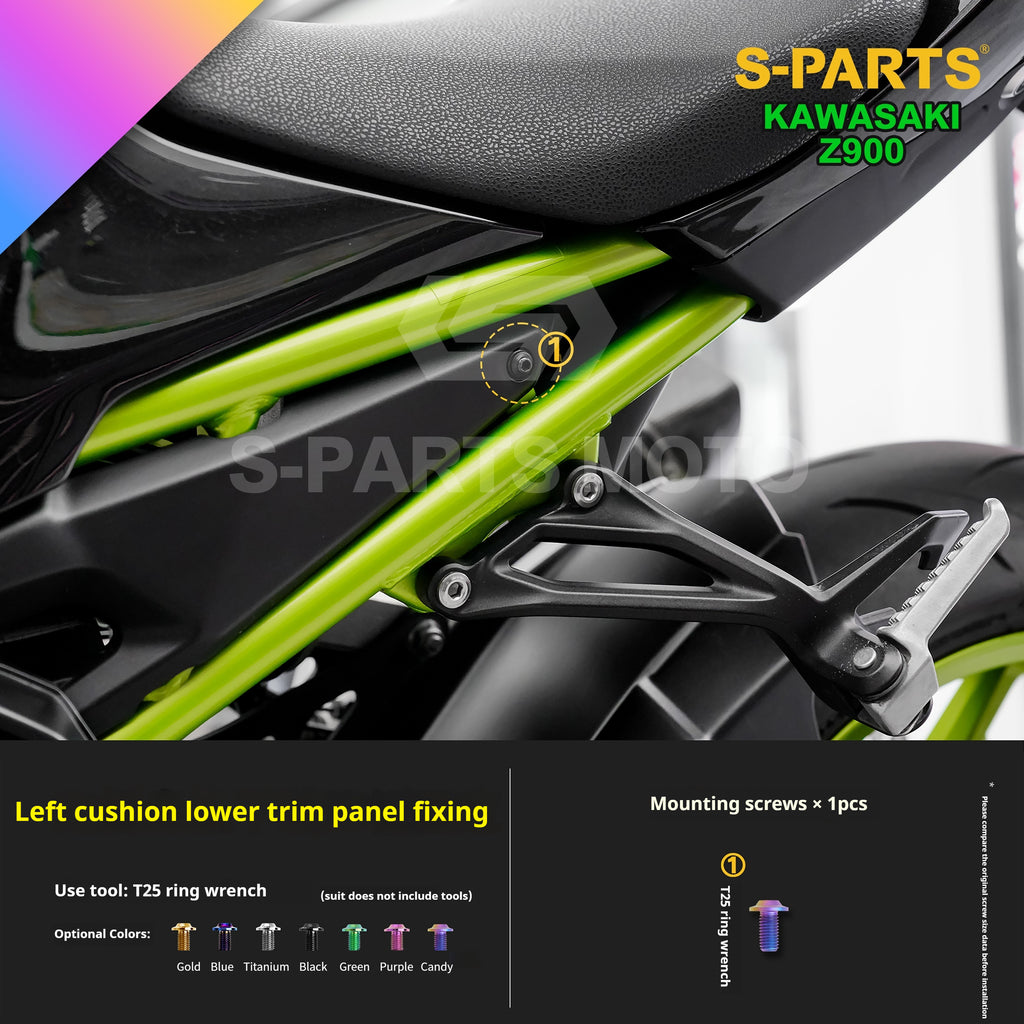 SPARTS Titanium Bolt Kit for Kawasaki Z900 2021 – ustom Candy Color & CNC Titanium Upgrade Kit - 2/2