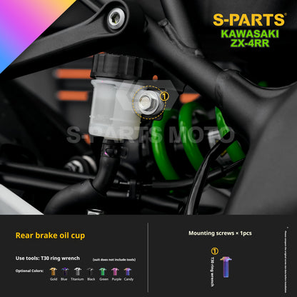 SPARTS TC4 Titanium Bolt Kit for Kawasaki ZX-4RR | Motorcycle Titanium Bolt Upgrade