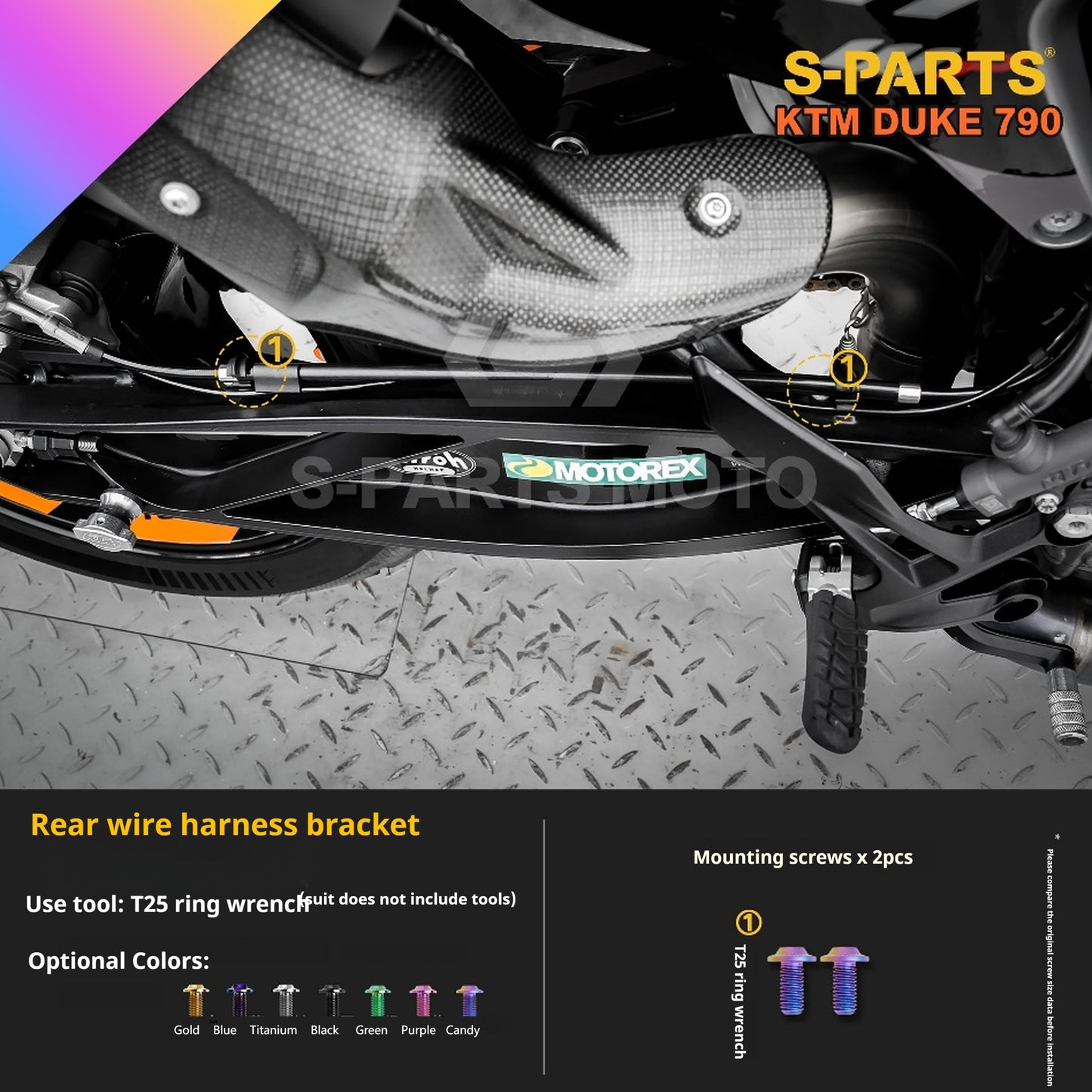 SPARTS TC4 Titanium Bolt Kit Compatible with KTM DUKE 790 – Full Motorcycle Fastener Upgrade