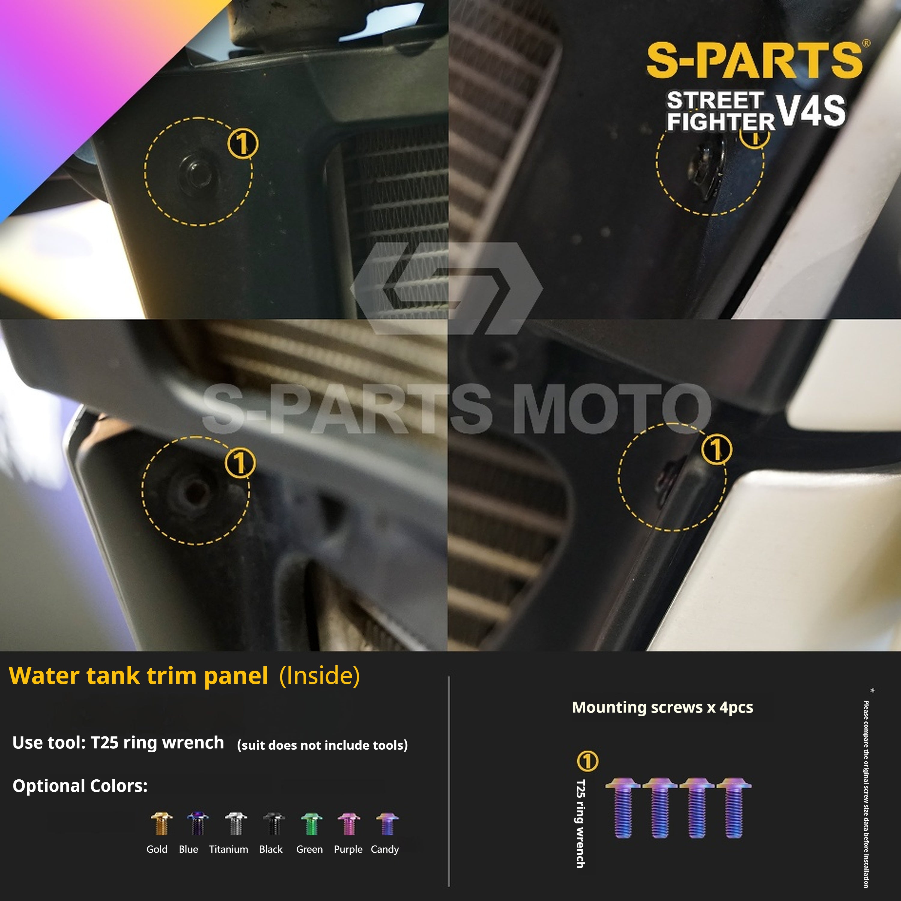 SPARTS Titanium Bolt Kit for Ducati Streetfighter V4S