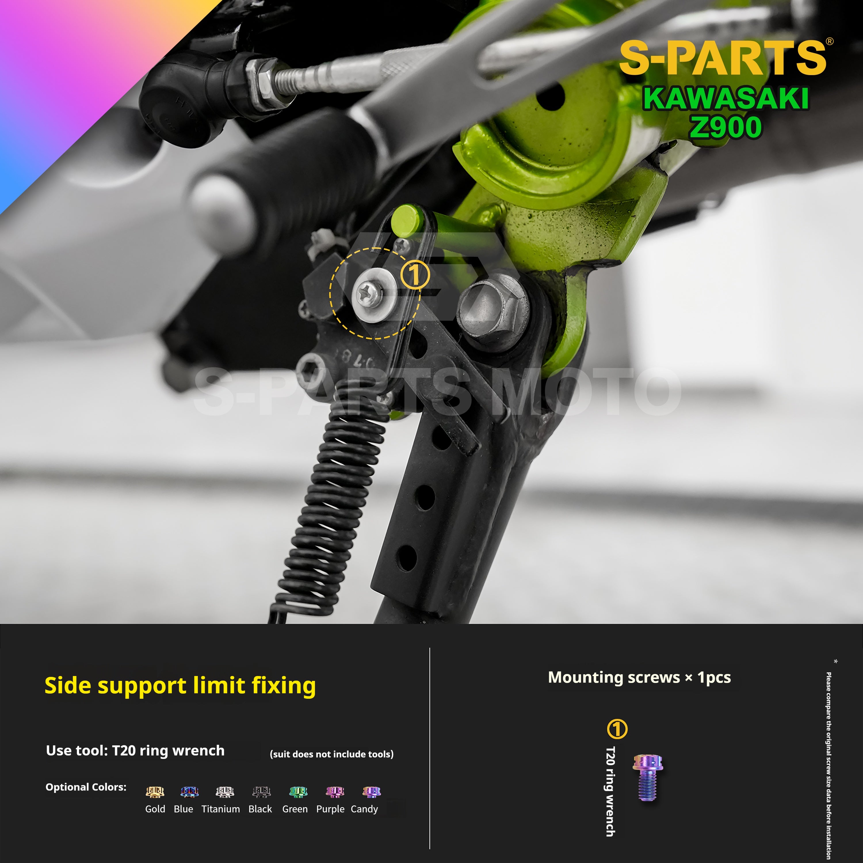 SPARTS Titanium Bolt Kit for Kawasaki Z900 2021 – ustom Candy Color & CNC Titanium Upgrade Kit - 2/2