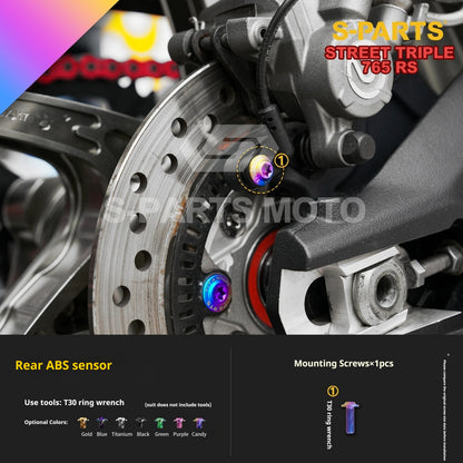SPARTS Titanium Alloy Bolts Candy Color for Triumph 765 Street Triple RS Motorcycle Modification