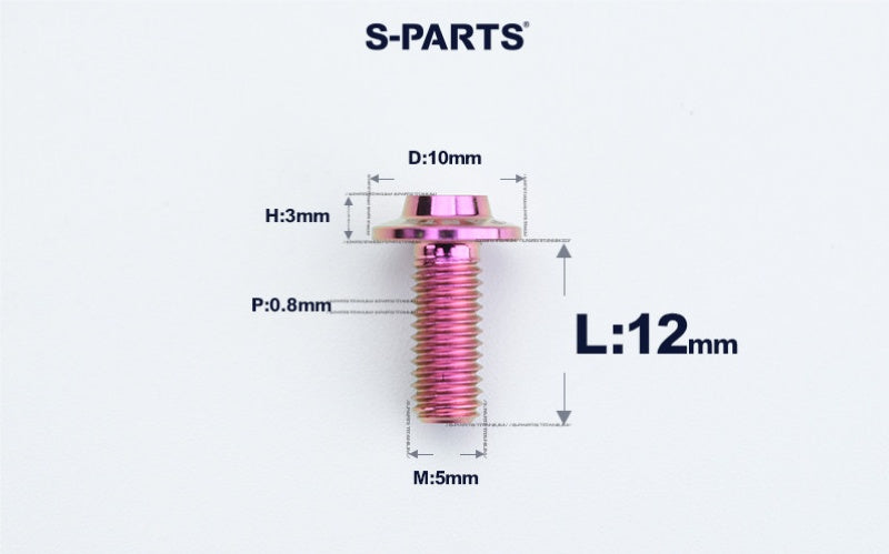 SPARTS A3 Countersunk Head M5 D10 Titanium Bolt TC4 Motorcycle & E-Bike Custom Fastener