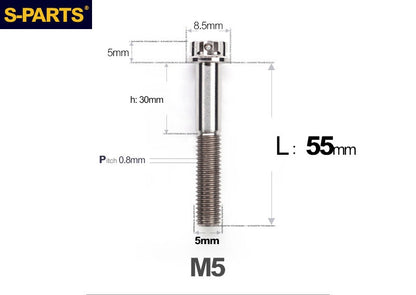 SPARTS M5 Titanium Bolt A3 Series – Motorcycle & E-Bike Upgrade Screws