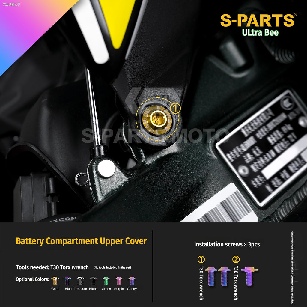 SPARTS Titanium Bolt Kit for Ultra Bee | Full Motorcycle Upgrade Set