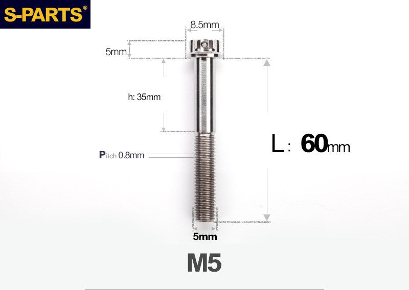 SPARTS M5 Titanium Bolt A3 Series – Motorcycle & E-Bike Upgrade Screws