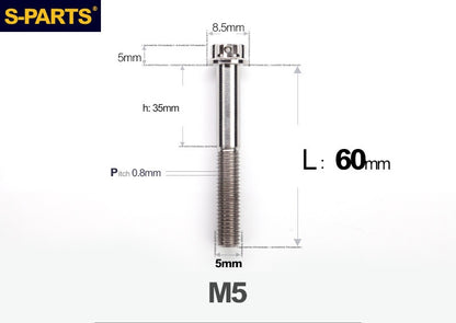 SPARTS M5 Titanium Bolt A3 Series – Motorcycle & E-Bike Upgrade Screws