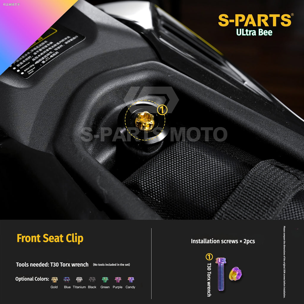SPARTS Titanium Bolt Kit for Ultra Bee | Full Motorcycle Upgrade Set--candy