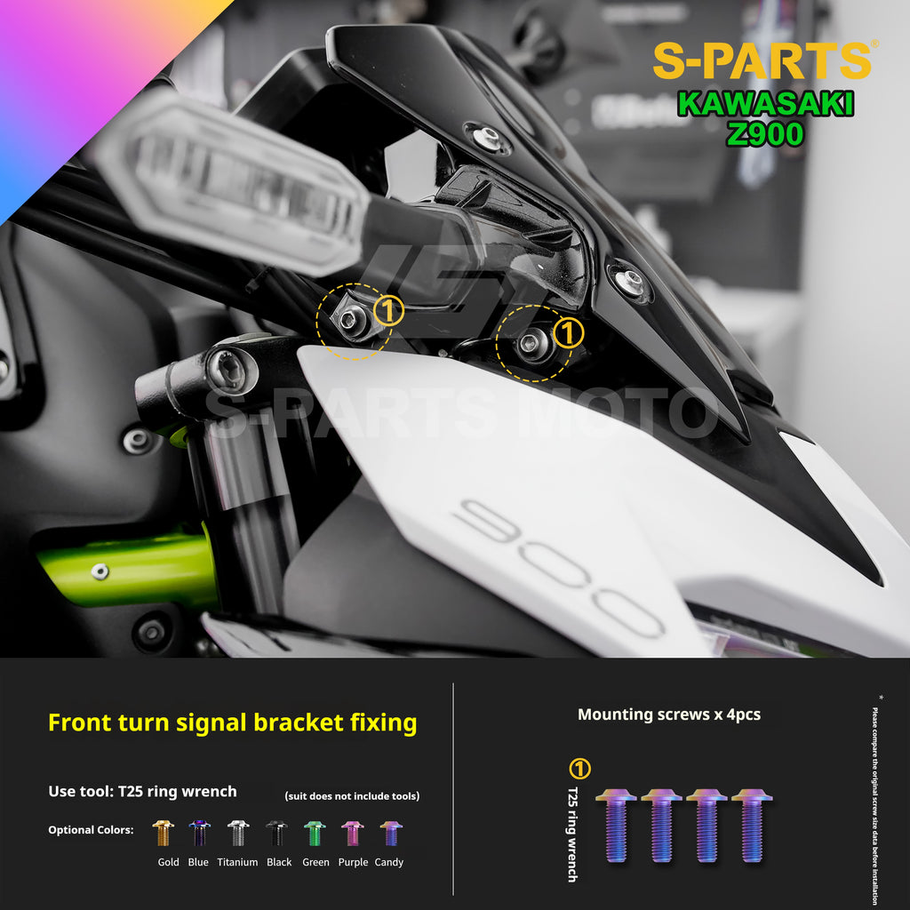 SPARTS Titanium Bolt Kit for Kawasaki Z900 2021 – ustom Candy Color & CNC Titanium Upgrade Kit - 2/2