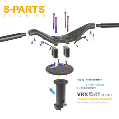 SPARTS VRX Handlebar Titanium Bolt Kit for NSS350 – Motorcycle Handlebar Upgrade