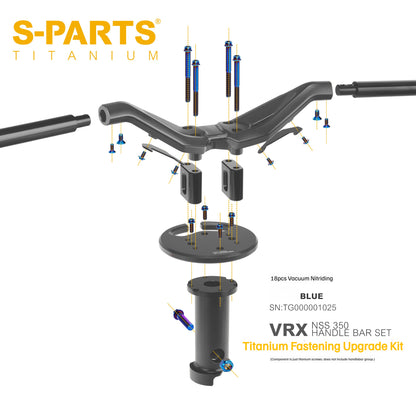SPARTS VRX Handlebar Titanium Bolt Kit for NSS350 – Motorcycle Handlebar Upgrade