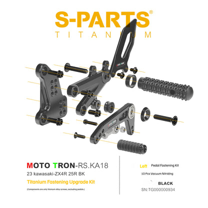 SPARTS Titanium Rearset Bolts for Kawasaki ZX-4R MOTO TRON – Motorcycle Upgrade Screws