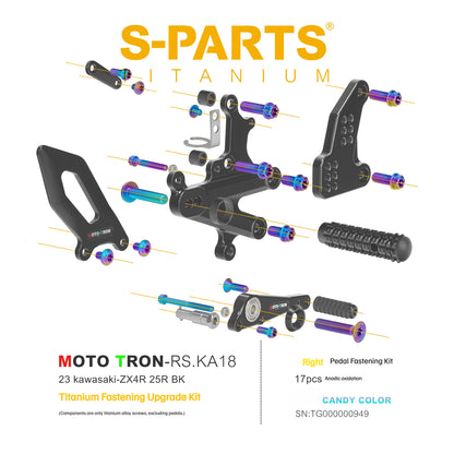 SPARTS Titanium Rearset Bolts for Kawasaki ZX-4R MOTO TRON – Motorcycle Upgrade Screws