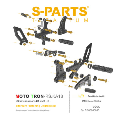SPARTS Titanium Rearset Bolts for Kawasaki ZX-4R MOTO TRON – Motorcycle Upgrade Screws