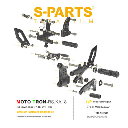 SPARTS Titanium Rearset Bolts for Kawasaki ZX-4R MOTO TRON – Motorcycle Upgrade Screws