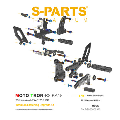 SPARTS Titanium Rearset Bolts for Kawasaki ZX-4R MOTO TRON – Motorcycle Upgrade Screws