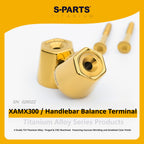 Yamaha XMAX 300 – TC4 Titanium Handlebar End Bolts Kit