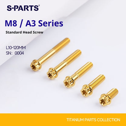 SPARTS M8 A3 Titanium Bolts TC4 Standard Head Fasteners