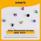 SPARTS Titanium Helmet Visor Screws Kit for ARAI RX7X – Lightweight & CNC Machined