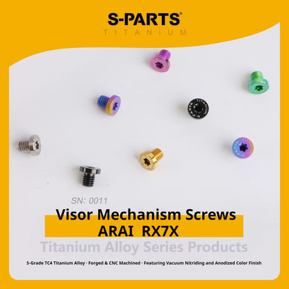 SPARTS Titanium Helmet Visor Screws Kit for ARAI RX7X – Lightweight & CNC Machined